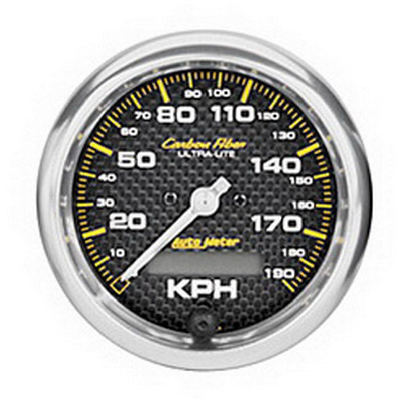 Autometer Carbon Fiber 3-3/8in Speedo Gauge 0-190MPH