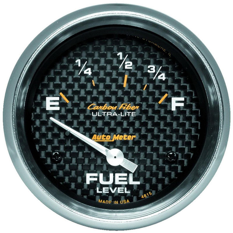 Autometer Carbon Fiber 2-5/8in Fuel Level Gauge 73-10