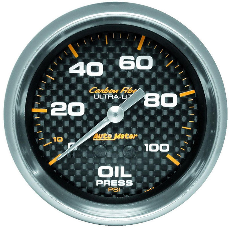 Autometer Carbon Fiber 2-5/8in Oil Pressure Gauge