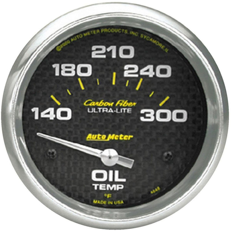 Autometer Carbon Fiber 2-5/8in Oil Temp Gauge 140-300F