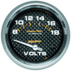 Autometer Carbon Fiber 2-5/8in Voltmeter 8-18V Short
