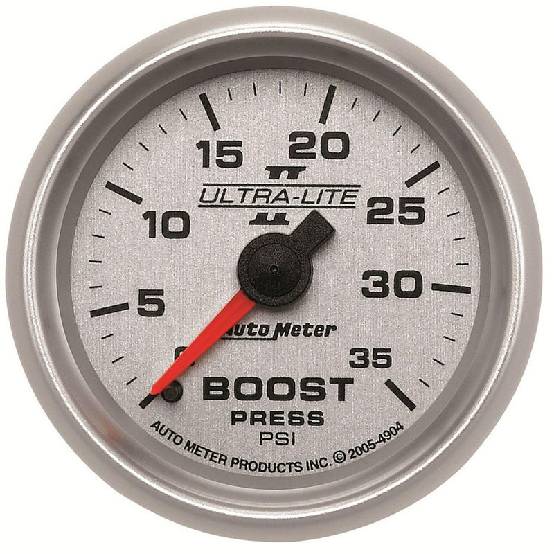 Autometer Ultra-Lite II 2-1/16in Boost Gauge 0-35 PSI
