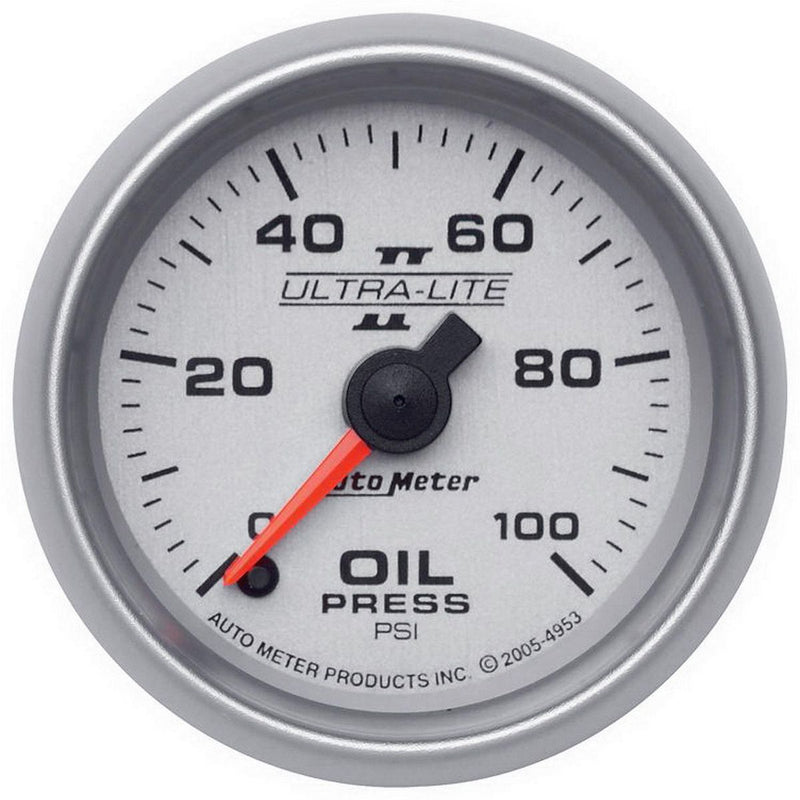 Autometer Ultra-Lite II 2-1/16in Oil Pressure Gauge 0-100