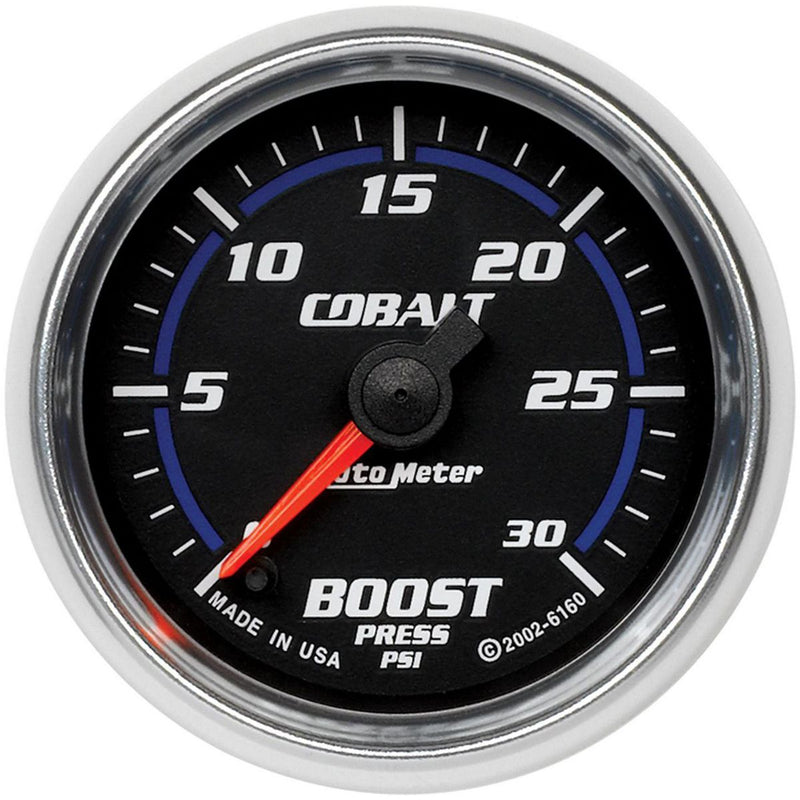 Autometer Cobalt 2-1/16in Boost Gauge 0-30 PSI Full Sweep