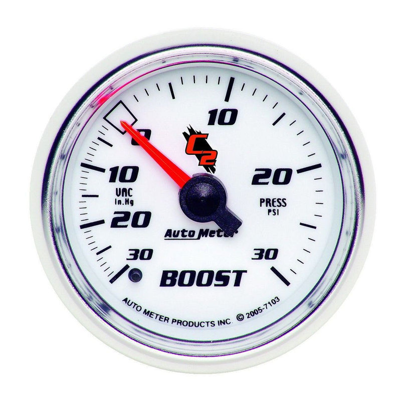 Autometer C2 Series 2-1/16in Boost Vacuum Gauge 30in/Hg