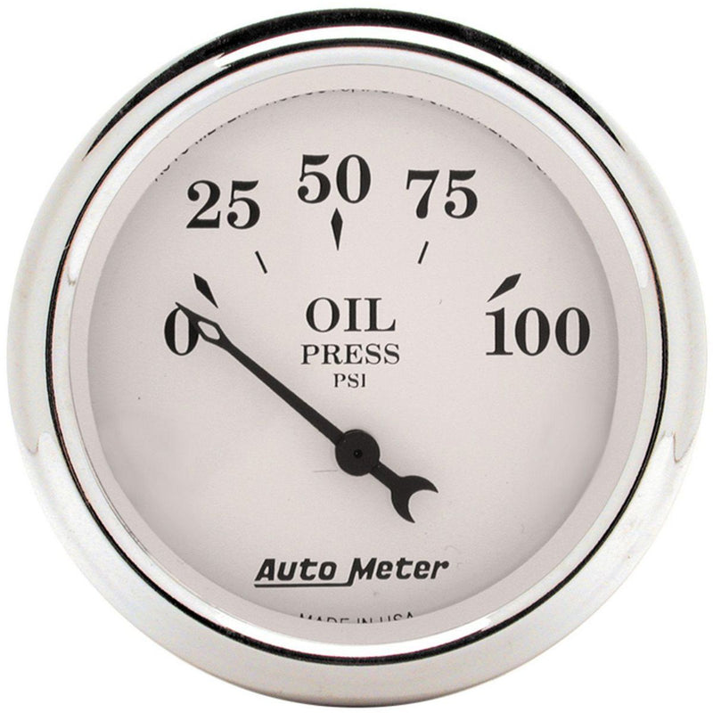 Autometer Old Tyme 2-1/16in Oil Pressure Gauge 0-100PSI