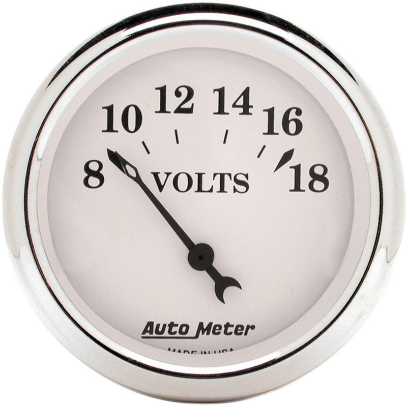 Autometer Old Tyme 2-1/16in Voltmeter 8-18V Short Sweep