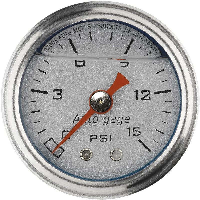 Autometer 1-1/2in Fuel Pressure Gauge Liquid Filled