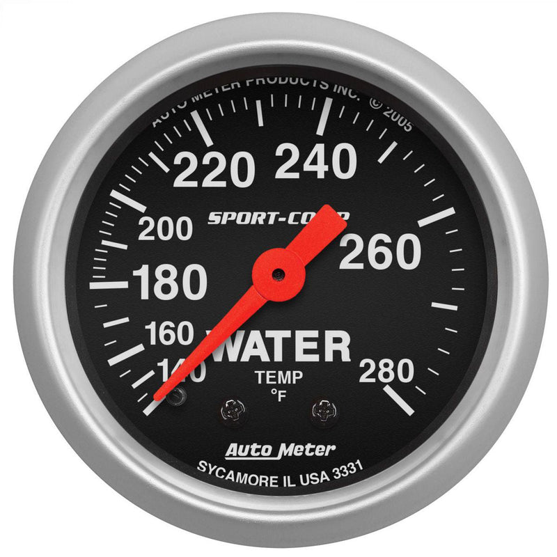 Autometer Sport-Comp 2-1/16in Water Temp Gauge 140-280F