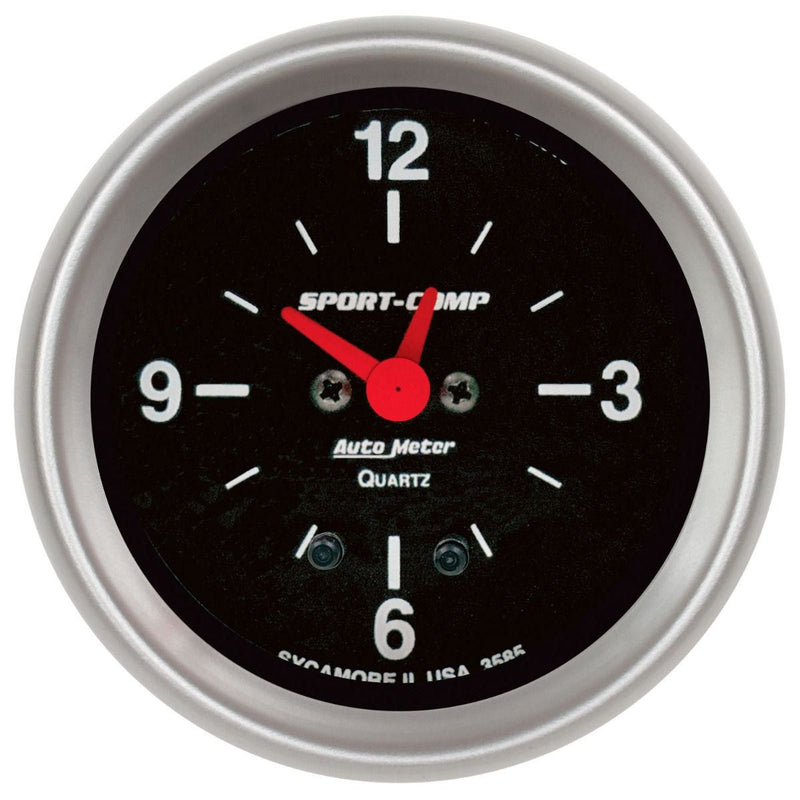 Autometer Sport-Comp 2-5/8in Clock Analogue Electric