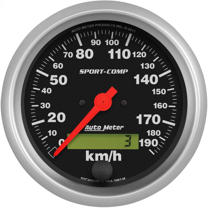 Autometer Sport-Comp 3-3/8in Speedo Gauge 190KPH