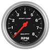 Autometer Sport-Comp 3-3/8in Tacho Gauge 8000rpm In Dash