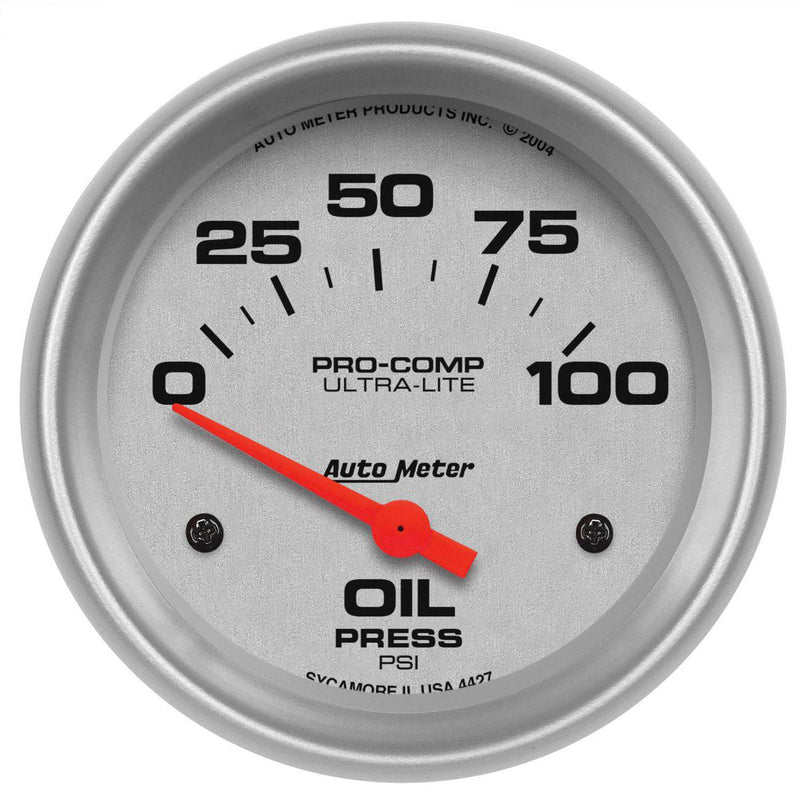 Autometer Ultra-Lite 2-5/8in Oil Pressure Gauge 0-100 PSI
