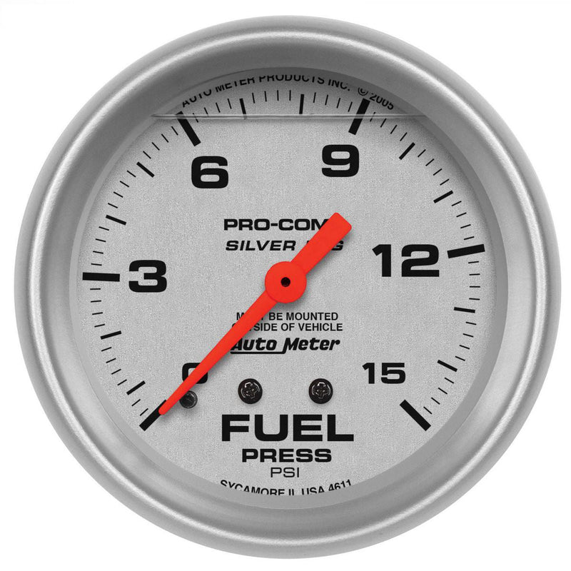Autometer Ultra-Lite 2-5/8in Fuel Pressure Gauge 0-15 PSI