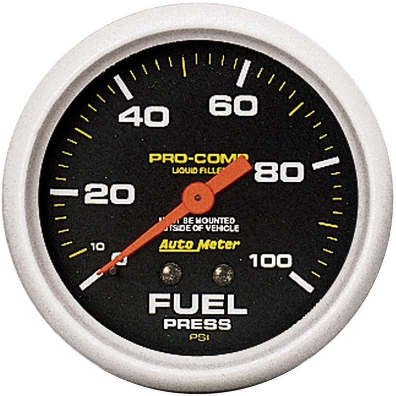 Autometer Pro-Comp 2-5/8in Fuel Pressure Gauge 0-100 PSI