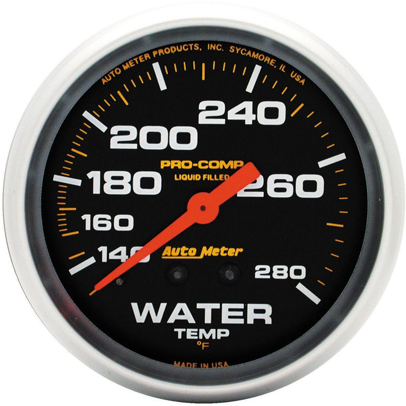 Autometer Pro-Comp 2-5/8in Water Temp Gauge 140-280F