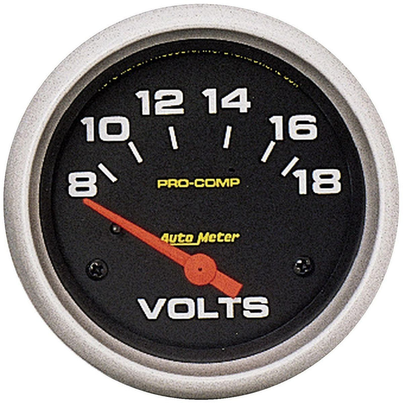 Autometer Pro-Comp 2-5/8in Voltmeter Gauge 8-18V Short