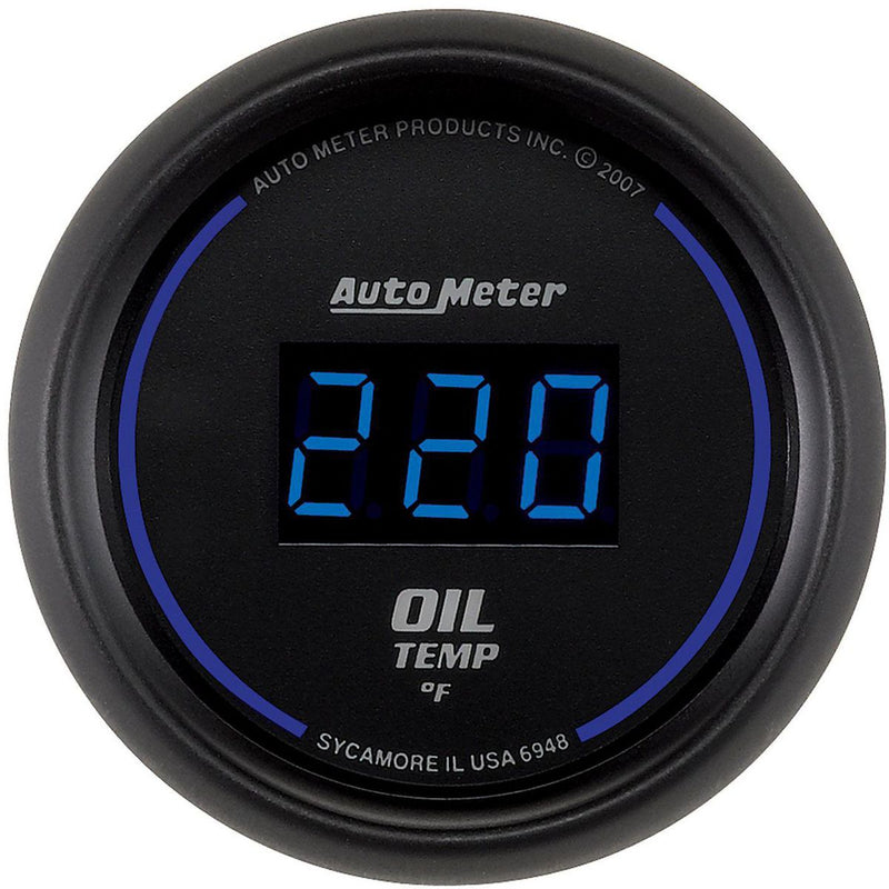 Autometer Cobalt Digital 2-1/16in Oil Temp Gauge 0-340F