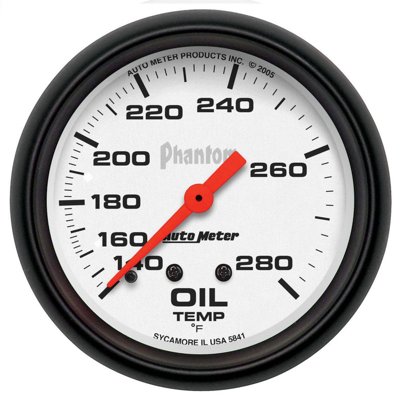 Autometer Phantom 2-5/8in Oil Temp Gauge 140-280F