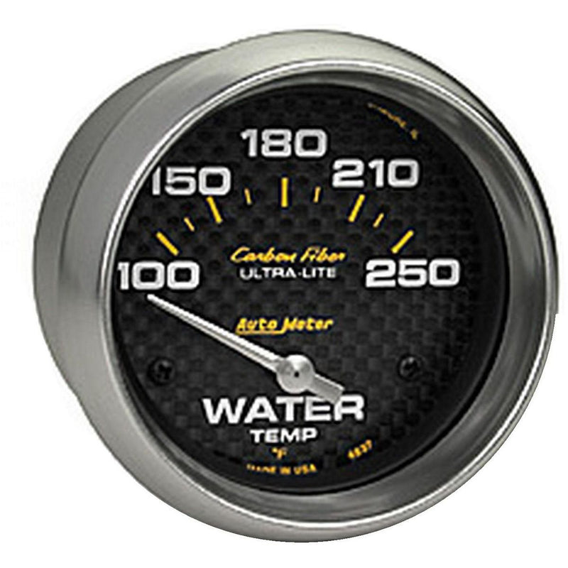 Autometer Carbon Fiber 2-5/8in Water Temp Gauge 100-250F