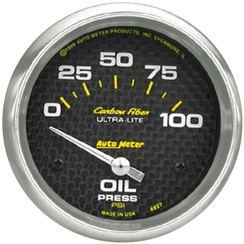 Autometer Carbon Fiber 2-5/8in Oil Pressure Gauge