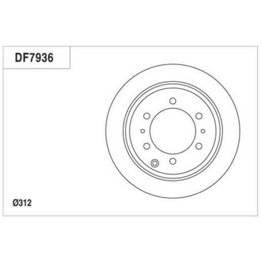 TRW Disc Brake Rotor 312Mm DF7936S