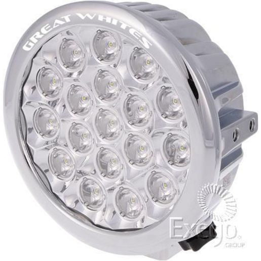 Great Whites Round Driving Light 18 LED Chrome