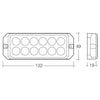 Narva LED Strobe Amber/White 12 Or 24V Permanent Mount