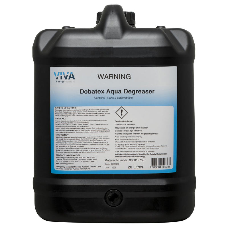 Shell Lubricants Viva Energy Dobatex Aqua Degreaser 20L
