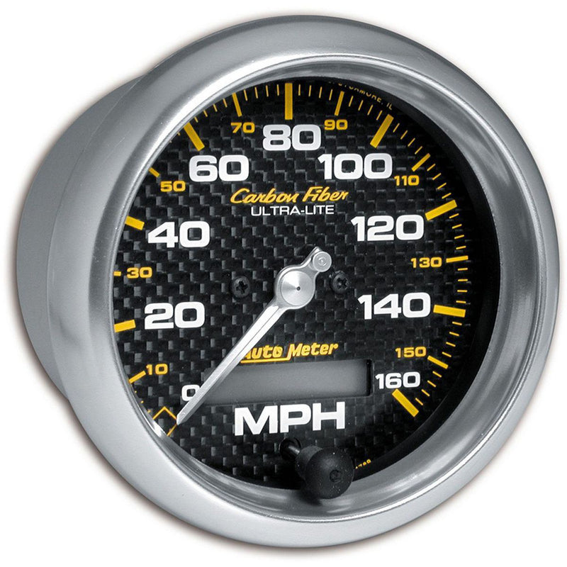 Autometer Carbon Fiber 3-3/8in Speedometer 160MPH AU4789