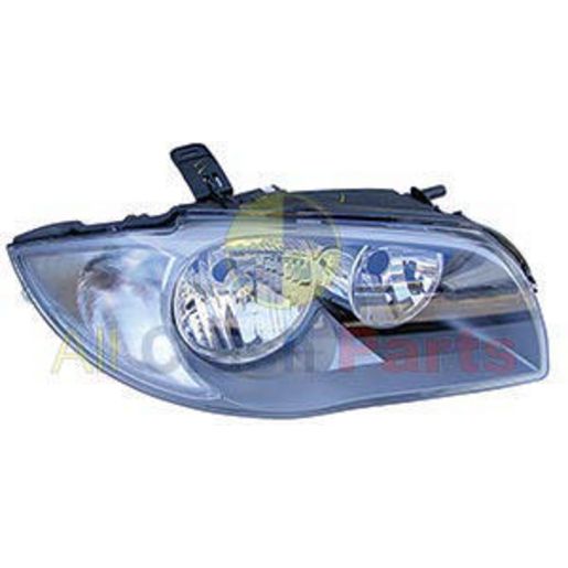 APG All Crash Halogen Black Head Lamp Drivers Side