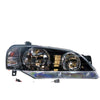 APG All Crash Black Halogen Head Lamp Drivers Side