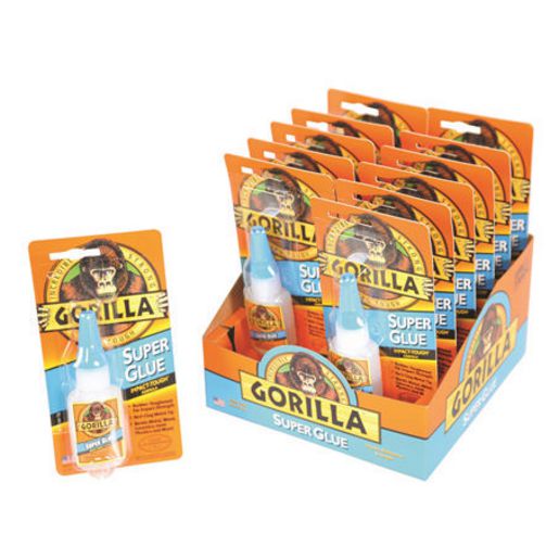 Gorilla Products Gorill Super Glue Merchandiser 12Pc 15Gm