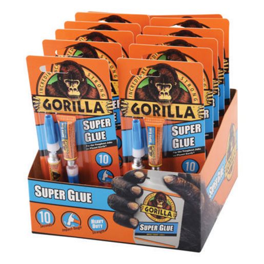 Gorilla Products Gorill Super Glue Merchandiser 12Pc 2 X
