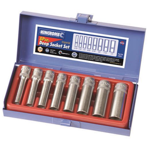 Kincrome Deep Socket Set 8Pc 1/4In Drive Af 13341