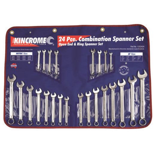 Kincrome Combination Spanner Set 24Pc Metric / Af 1352424