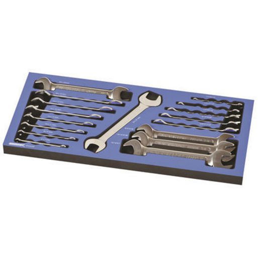 Kincrome Eva Tray Double Open Ended Spanner Set 17Pc