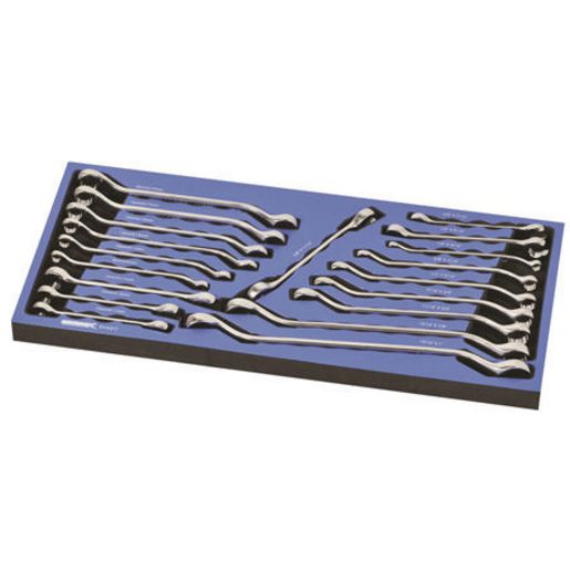 Kincrome Eva Tray Double Ring Flare Nut Spanner Set 19Pc