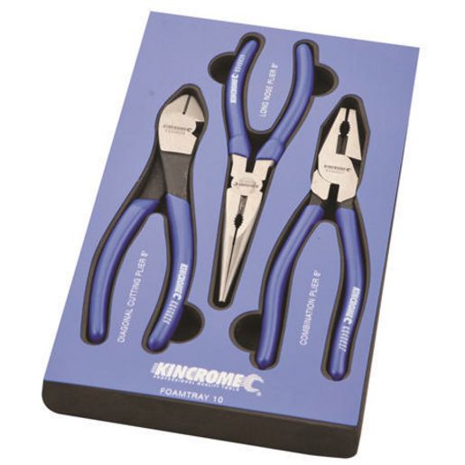 Kincrome Pliers Set Eva Tray 3Pc FOAMTRAY10