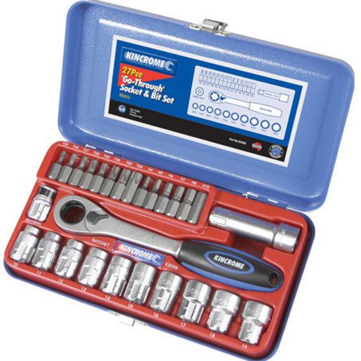 Kincrome Go Thru Socket & Bit Set 27Pc K2046