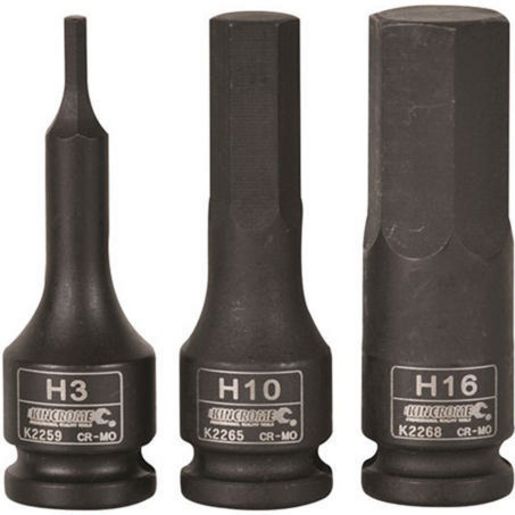 Kincrome Hex Impact Socket 12Mm X 60Mm 3/8In Drive K2266