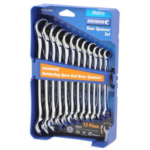 Kincrome 12P Open End Rat Gear Spnr-Met K3099