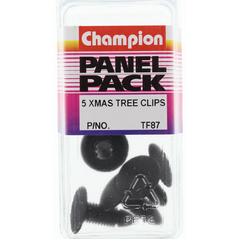 Champion Fasteners Xmas Tree Clip Black Len: 23mm Stem