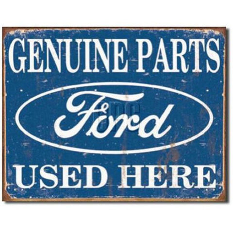Geuine Ford Parts Used Here Metal Sign (41x32cm) MSI1422