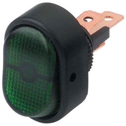 Hella Push/Pull Switch On/Off Spst 12V Green Illuminated