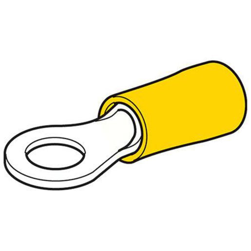 Hella Crimp Terminal Ring Yellow Id 5Mm Vinyl 50 Pce 8549