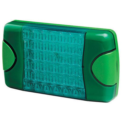 Hella DuraLED Warning Lamp Multiflash Green 95903781