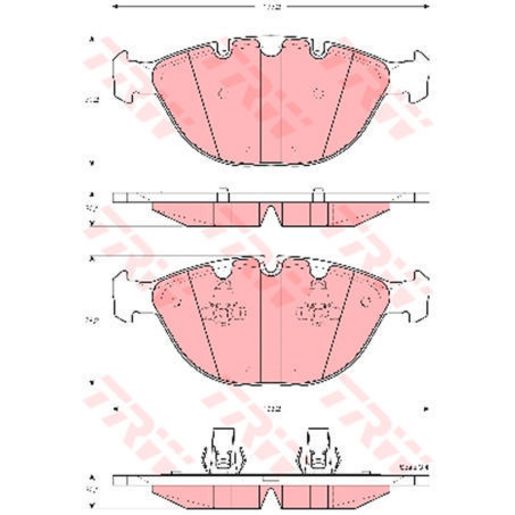 TRW Cotec Brake Pad Set Front GDB1529