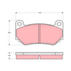 TRW Cotec Brake Pad Set Front GDB1568