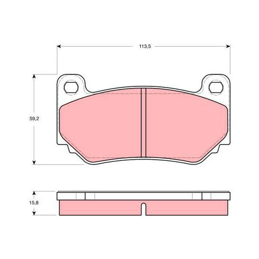 TRW Cotec Brake Pad Set Front GDB1568